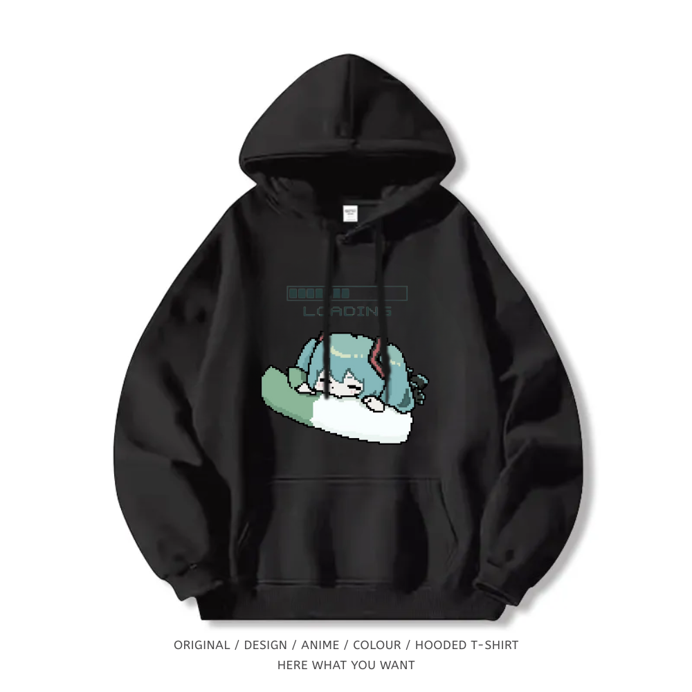 初音未來 聯名衛衣2025秋冬新款 親子情侶裝連帽衛衣