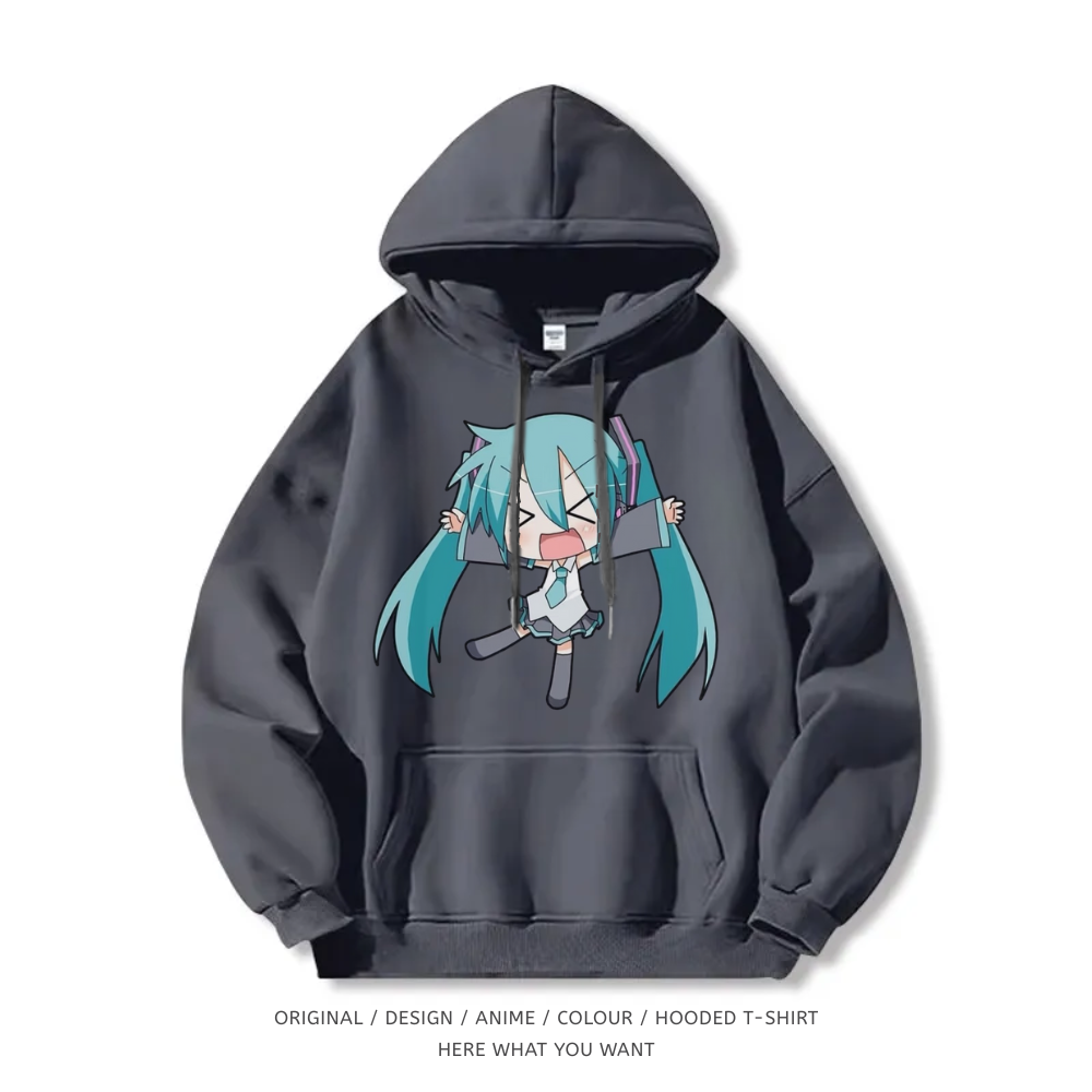 初音未來 聯名衛衣2025秋冬新款 親子情侶裝連帽衛衣