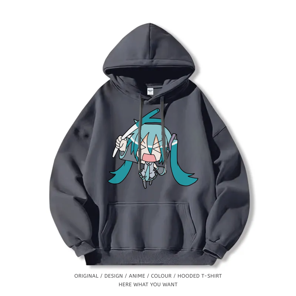 初音未來 聯名衛衣2025秋冬新款 親子情侶裝連帽衛衣