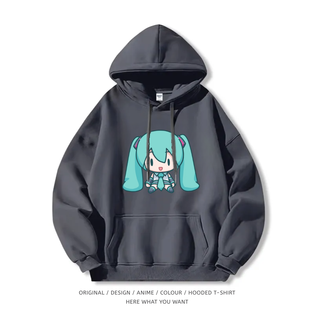 初音未來 聯名衛衣2025秋冬新款 親子情侶裝連帽衛衣