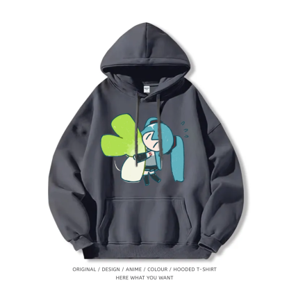 初音未來 聯名衛衣2025秋冬新款 親子情侶裝連帽衛衣