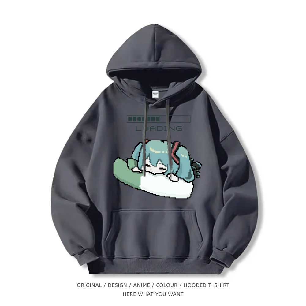 初音未來 聯名衛衣2025秋冬新款 親子情侶裝連帽衛衣