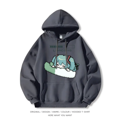 初音未來 聯名衛衣2025秋冬新款 親子情侶裝連帽衛衣