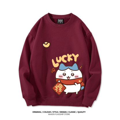 新年chiikawa 2026秋冬新款親子情侶裝 圓領長袖/連帽衛衣