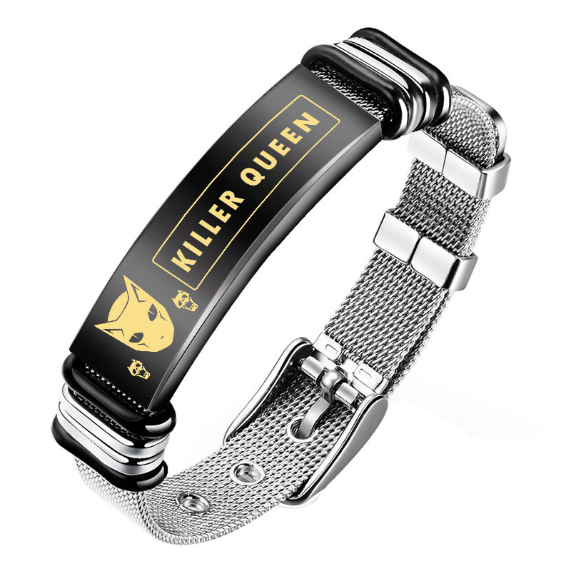 JOJO的奇妙冒險手鍊 不滅鑽石 動漫周邊手環 男女金屬飾品