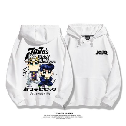 pop子與pipi美Xjojo奇妙冒險新款 親子情侶男女連帽衛衣