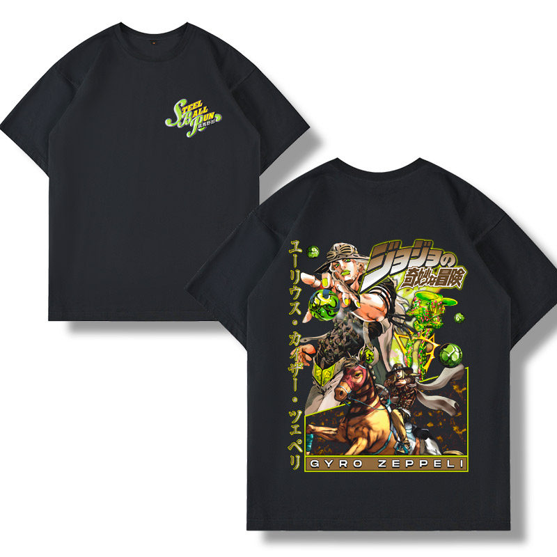 飆馬野郎jojo的奇妙冒險 2026親子情侶男女同款 印花短袖T恤