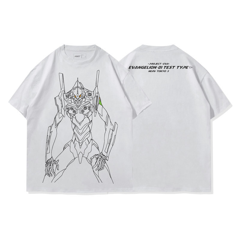 EVA初號機 水洗做舊 2026親子情侶男女同款 印花水洗短袖