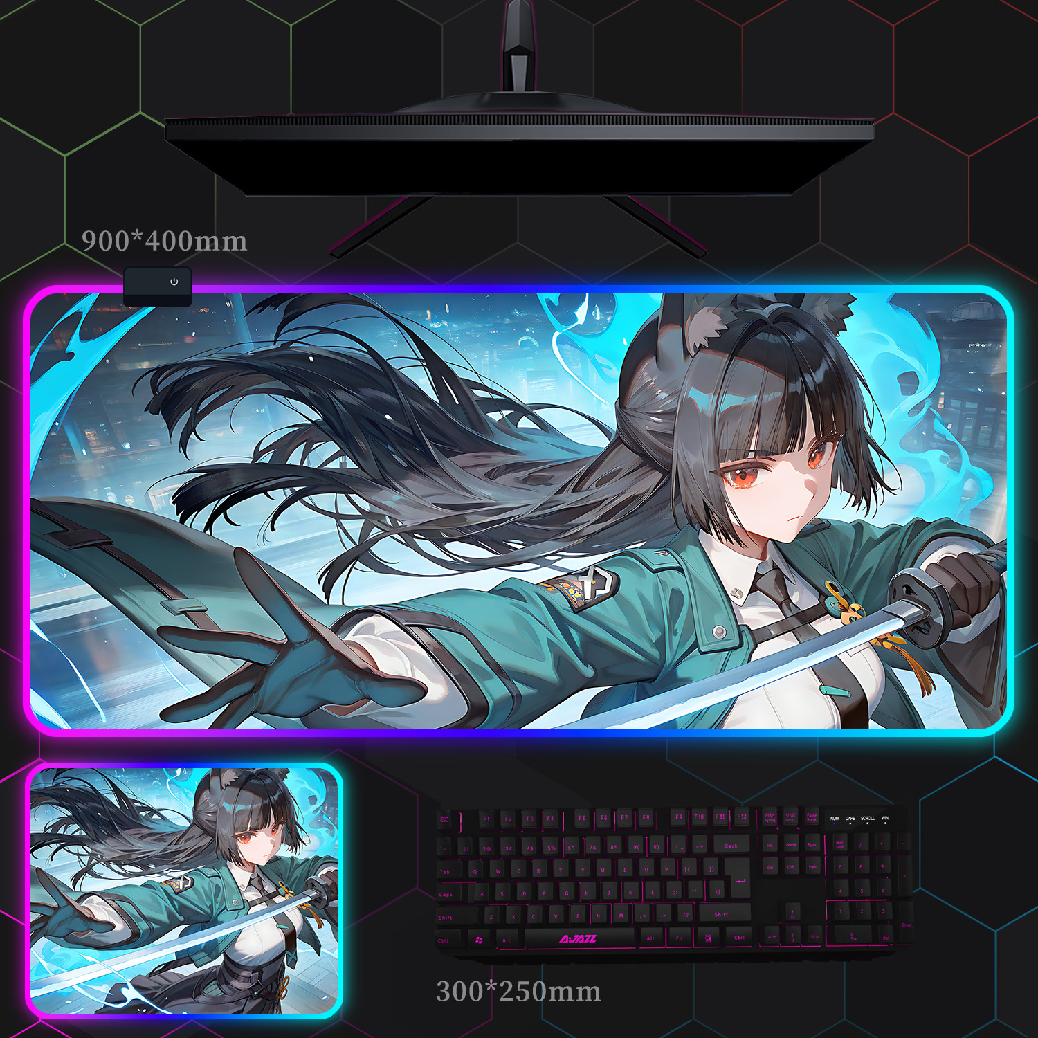 絕區零 主題桌墊 布質滑鼠墊