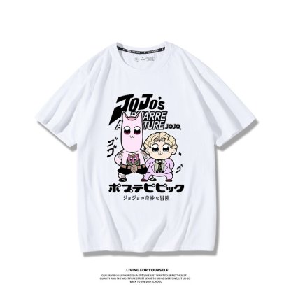 jojo的奇妙冒險吉良吉影聯動pop子和pipi美周邊 印花短袖T恤