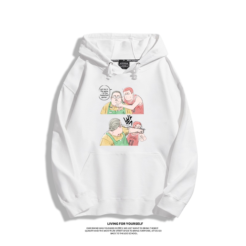 灌籃高手櫻木安西教練X坂本太郎新款 親子情侶男女連帽衛衣