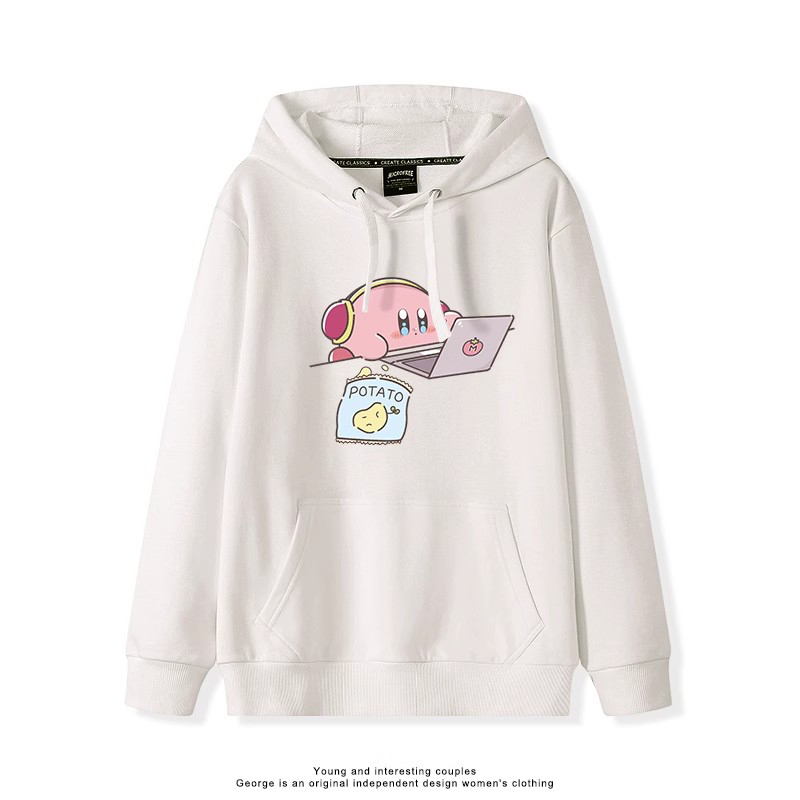 星之卡比新款 親子情侶男女連帽衛衣