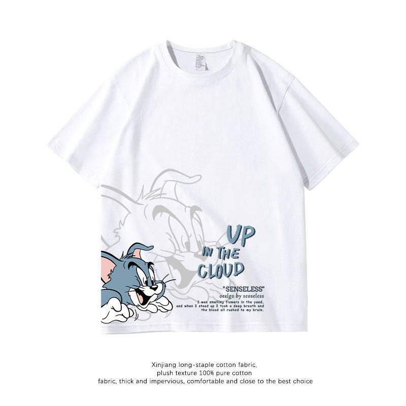 貓和老鼠 2026親子情侶男女同款 印花短袖T恤