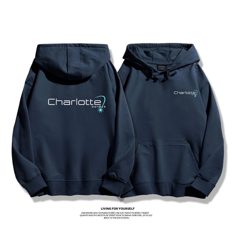 Charlotte友利奈緒 親子情侶男女連帽衛衣