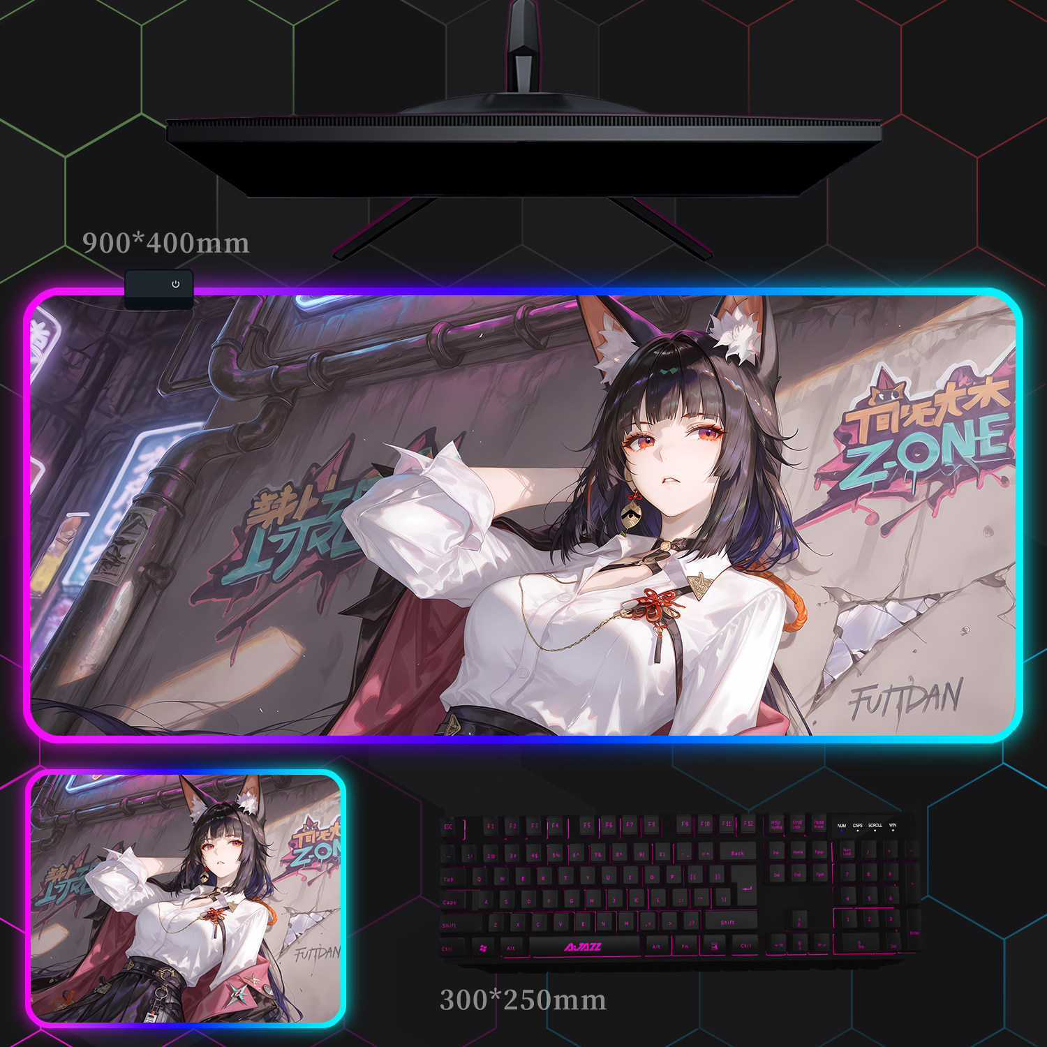 絕區零 主題桌墊 布質滑鼠墊