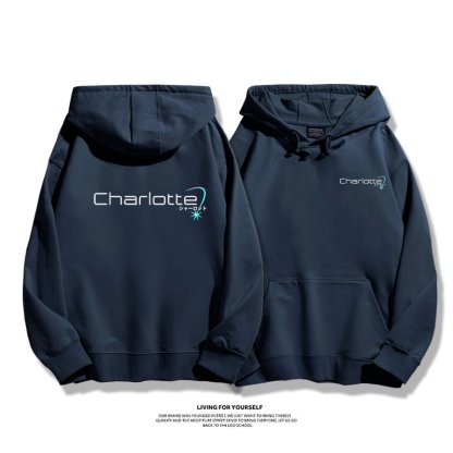 Charlotte友利奈緒 親子情侶男女連帽衛衣