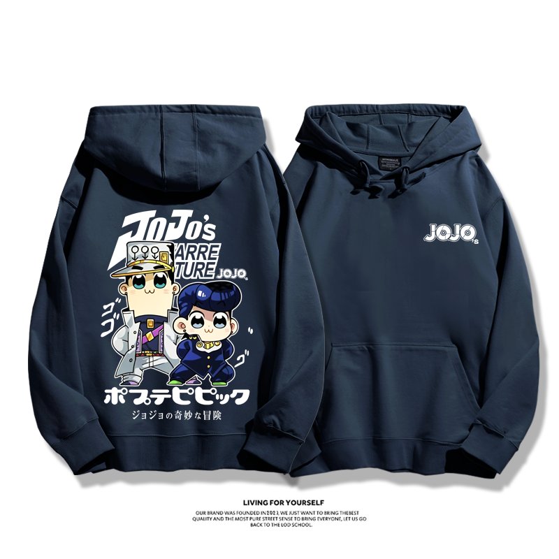 pop子與pipi美Xjojo奇妙冒險新款 親子情侶男女連帽衛衣