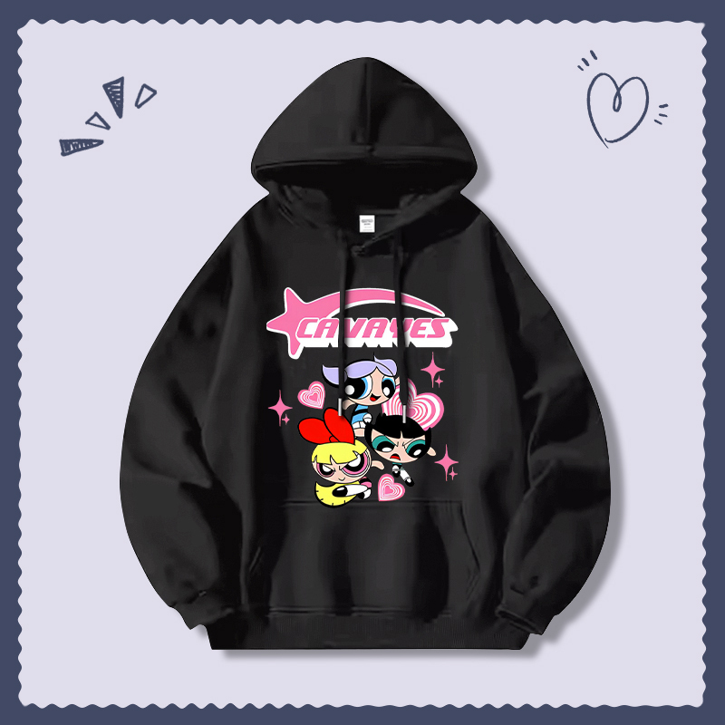 飛天小女警新款 親子情侶男女連帽衛衣