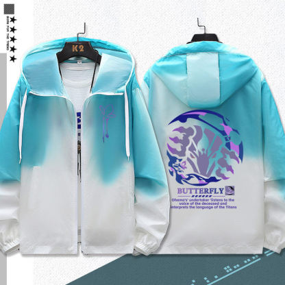 星穹鐵道流螢遐蝶 輕薄透氣漸變防曬衣外套