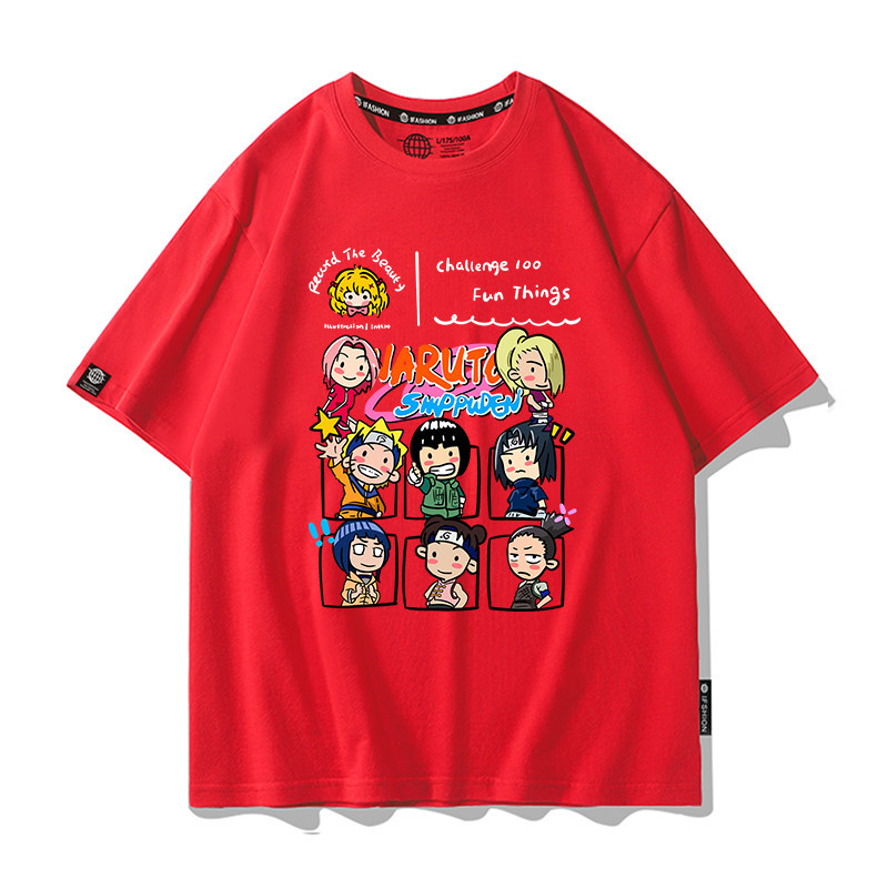 火影忍者 2026親子情侶男女同款 印花短袖T恤