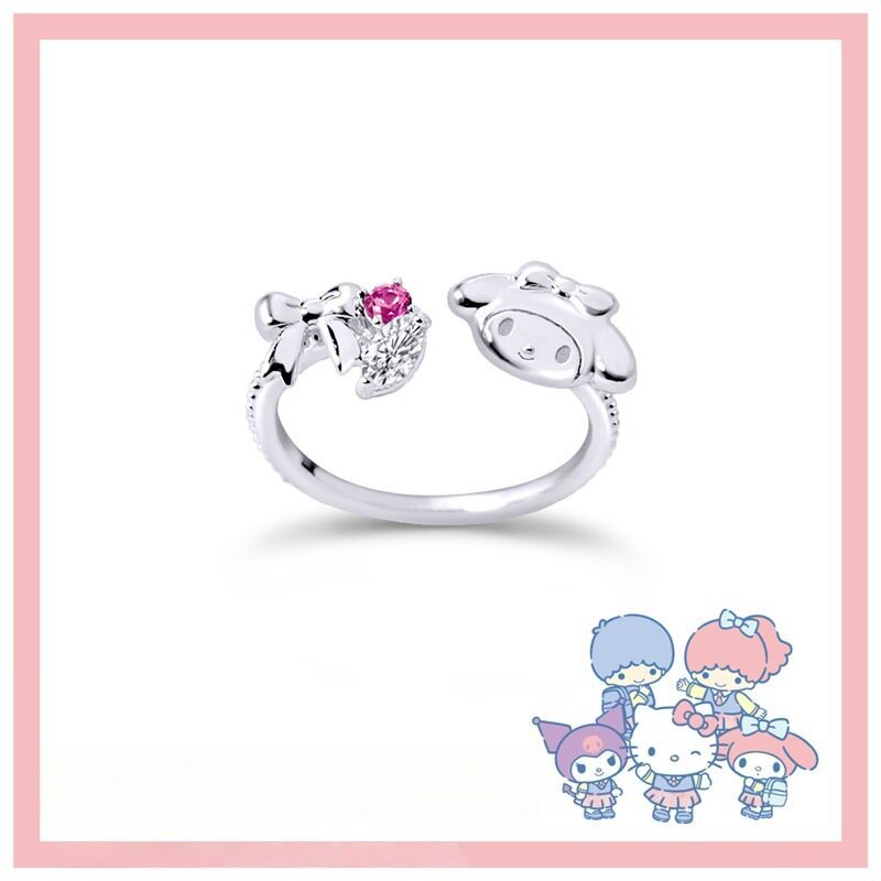 三麗鷗 My Melody 美樂蒂 草莓晶鑽玫瑰金系列配飾