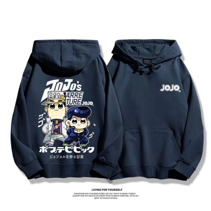 pop子與pipi美Xjojo奇妙冒險新款 親子情侶男女連帽衛衣