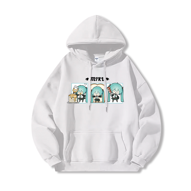 初音未來新款 親子情侶男女連帽衛衣