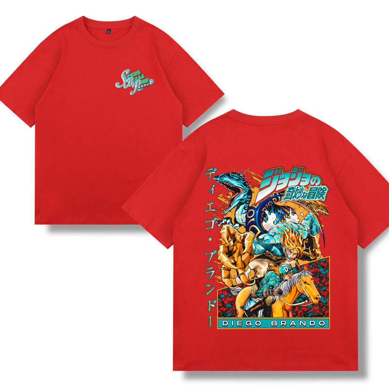 飆馬野郎jojo的奇妙冒險 2026親子情侶男女同款 印花短袖T恤