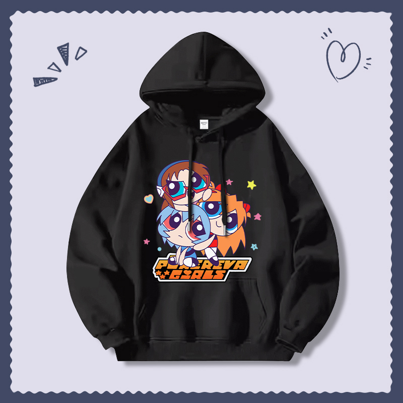 飛天小女警新款 親子情侶男女連帽衛衣