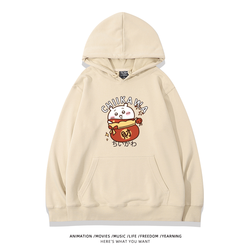 新年chiikawa 2026秋冬新款親子情侶裝 圓領長袖/連帽衛衣