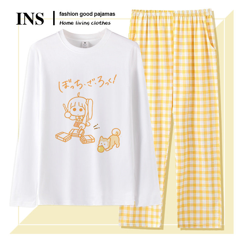 孤獨搖滾周邊 波奇醬後藤一里純棉睡衣 日系動漫家居服 T 恤