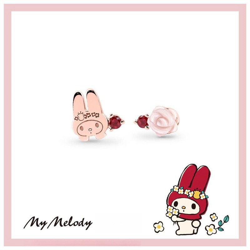 三麗鷗 My Melody 美樂蒂 草莓晶鑽玫瑰金系列配飾