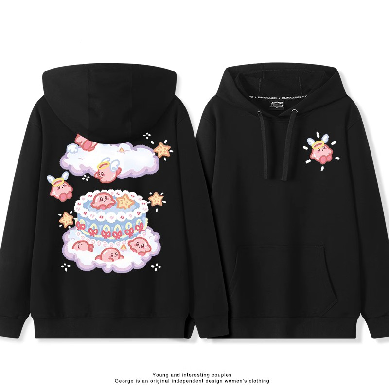 星之卡比新款 親子情侶男女連帽衛衣