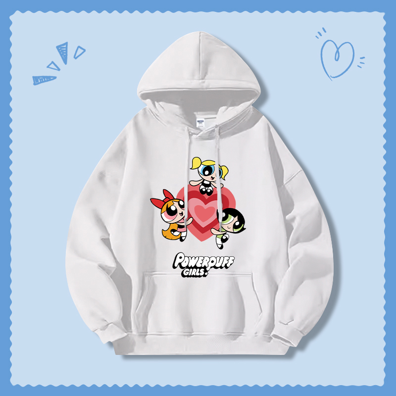 飛天小女警新款 親子情侶男女連帽衛衣