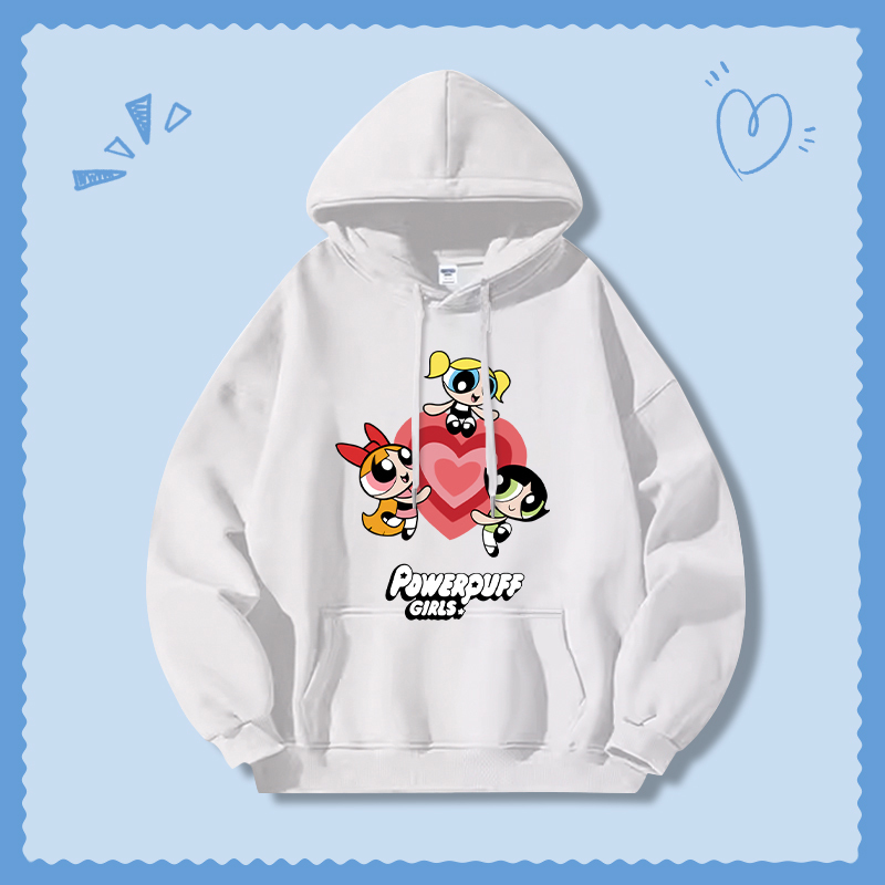 飛天小女警新款 親子情侶男女連帽衛衣