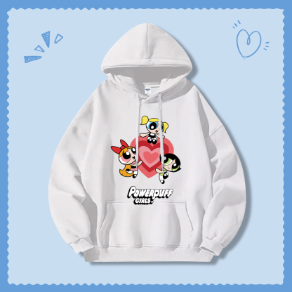 飛天小女警新款 親子情侶男女連帽衛衣