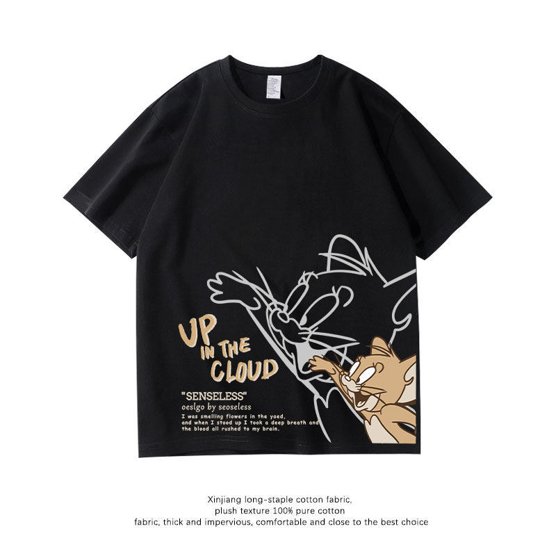 貓和老鼠 2026親子情侶男女同款 印花短袖T恤