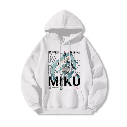 初音未來新款 親子情侶男女連帽衛衣