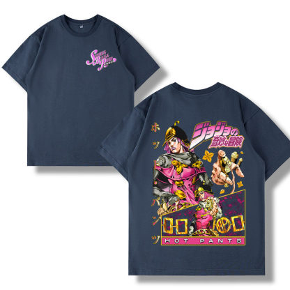 飆馬野郎jojo的奇妙冒險 2026親子情侶男女同款 印花短袖T恤