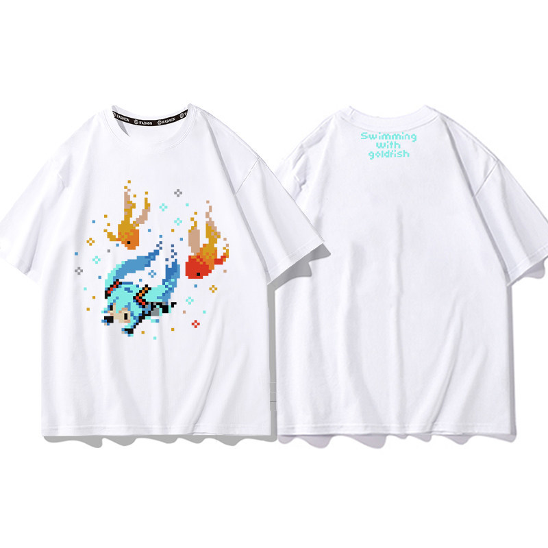 初音未來 2026親子情侶男女同款 印花短袖T恤