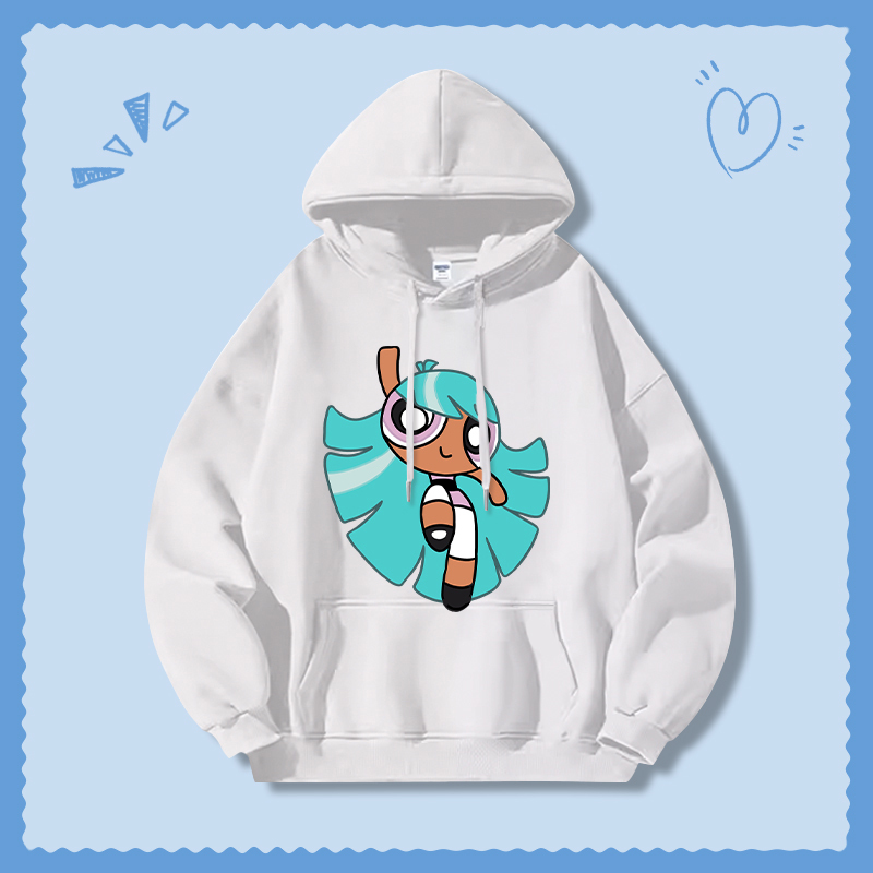 飛天小女警新款 親子情侶男女連帽衛衣