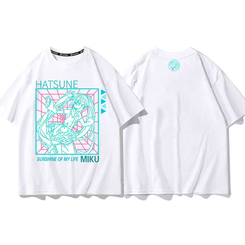 初音未來 2026親子情侶男女同款 印花短袖T恤