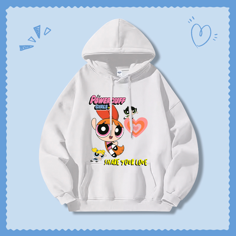 飛天小女警新款 親子情侶男女連帽衛衣