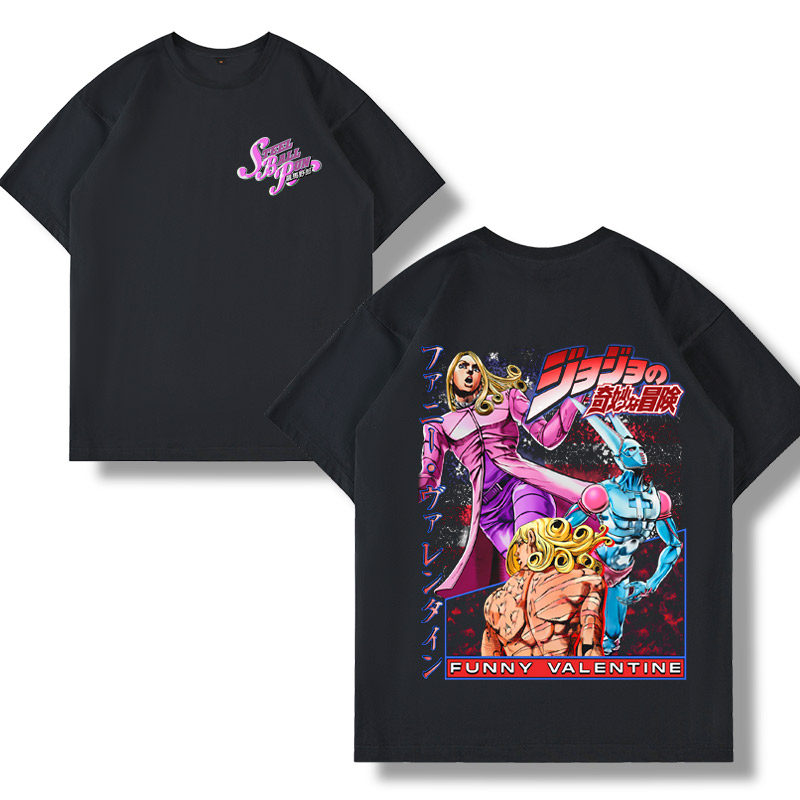飆馬野郎jojo的奇妙冒險 2026親子情侶男女同款 印花短袖T恤