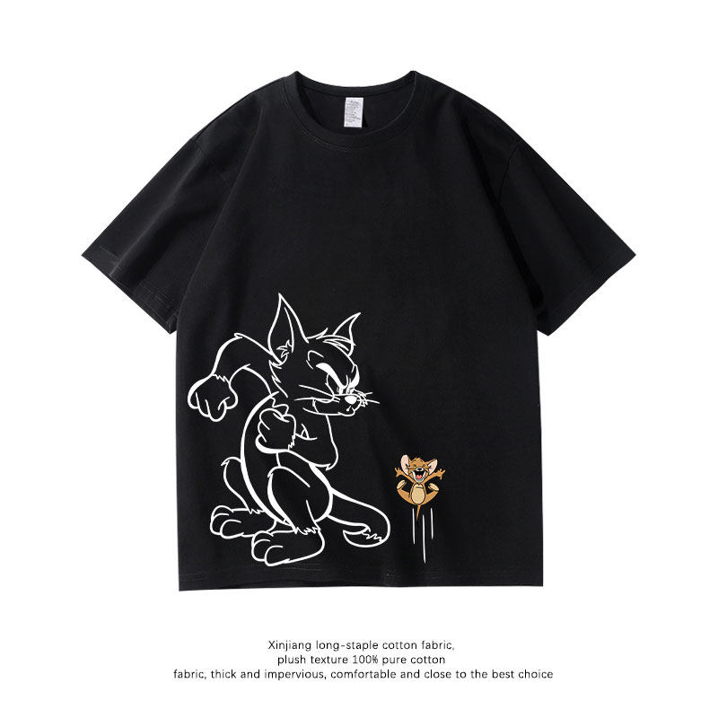 貓和老鼠 2026親子情侶男女同款 印花短袖T恤