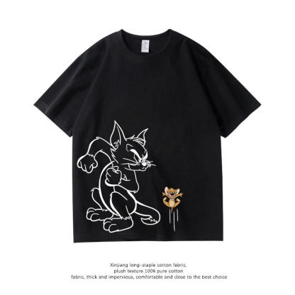 貓和老鼠 2026親子情侶男女同款 印花短袖T恤