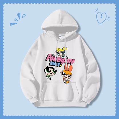 飛天小女警新款 親子情侶男女連帽衛衣