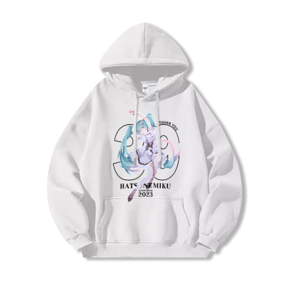 初音未來新款 親子情侶男女連帽衛衣