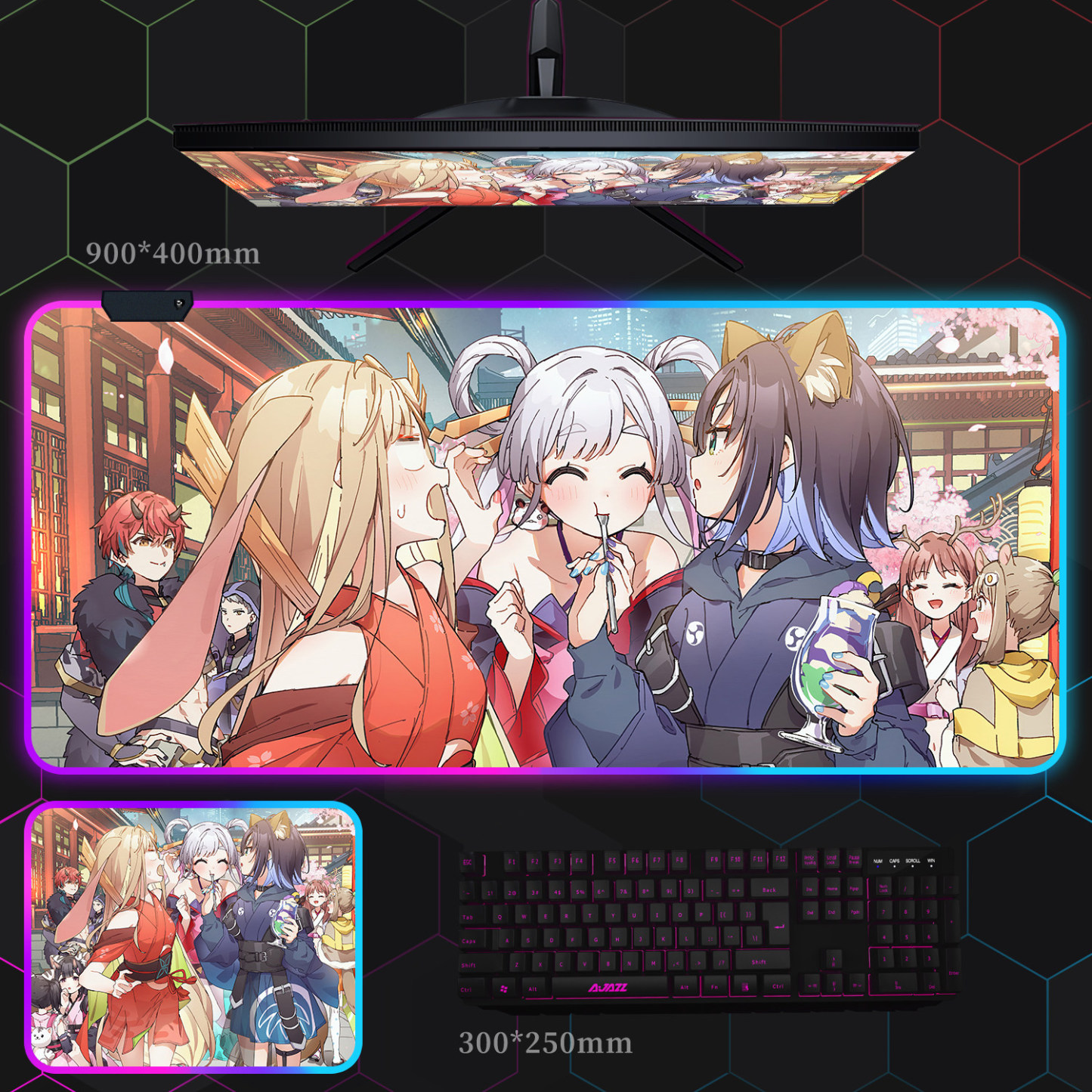 超時空輝耀姬 主題桌墊 布質滑鼠墊