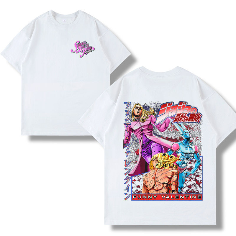 飆馬野郎jojo的奇妙冒險 2026親子情侶男女同款 印花短袖T恤